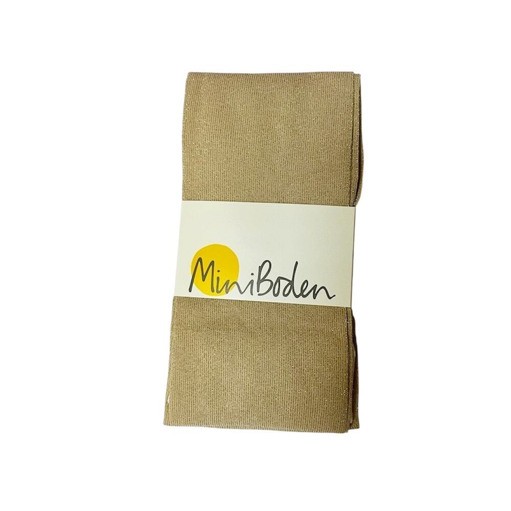 NWT Mini Boden Gold Sparkle Tights Size M